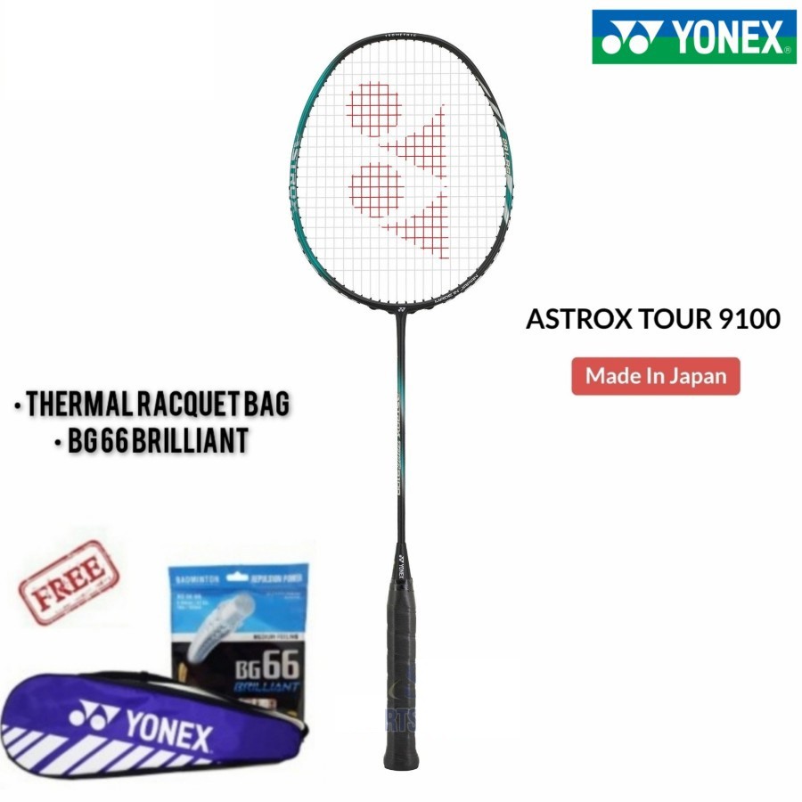 New Raket Badminton Bulutangkis Bulu Tangkis Original TERLARIS Yonex Astrox Tour 9100 Green