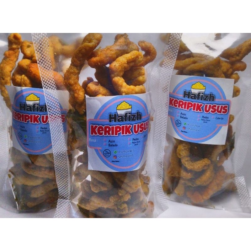 

KERIPIK USUS/USUS CRISPY/CEMILAN/SNCAK/MAKANAN RINGAN/USUS CRISPY CABE IJO