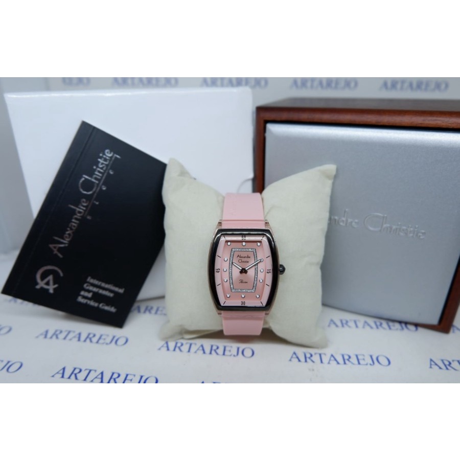 JAM TANGAN WANITA ALEXANDRE CHRISTIE AC 2847 PINK ORIGINAL