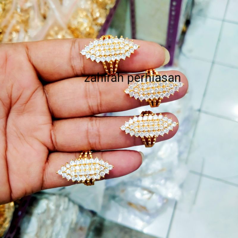 CINCIN WANITA DUBAY PERMATA TITANIUM ANTI LUNTUR TERBARU