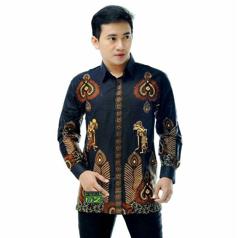 KEMEJA BATIK PRIA LENGAN PANJANG JUMBO M L XL XXL