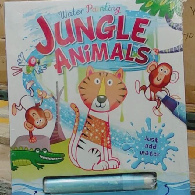 

Water painting jungle animals