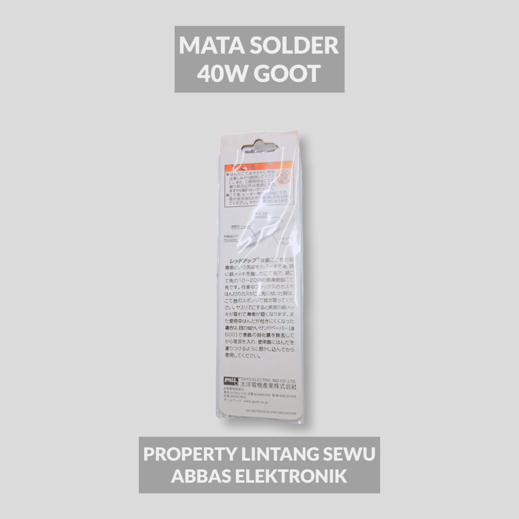 mata solder 40 watt merk klop kualitas bagus mata lancip