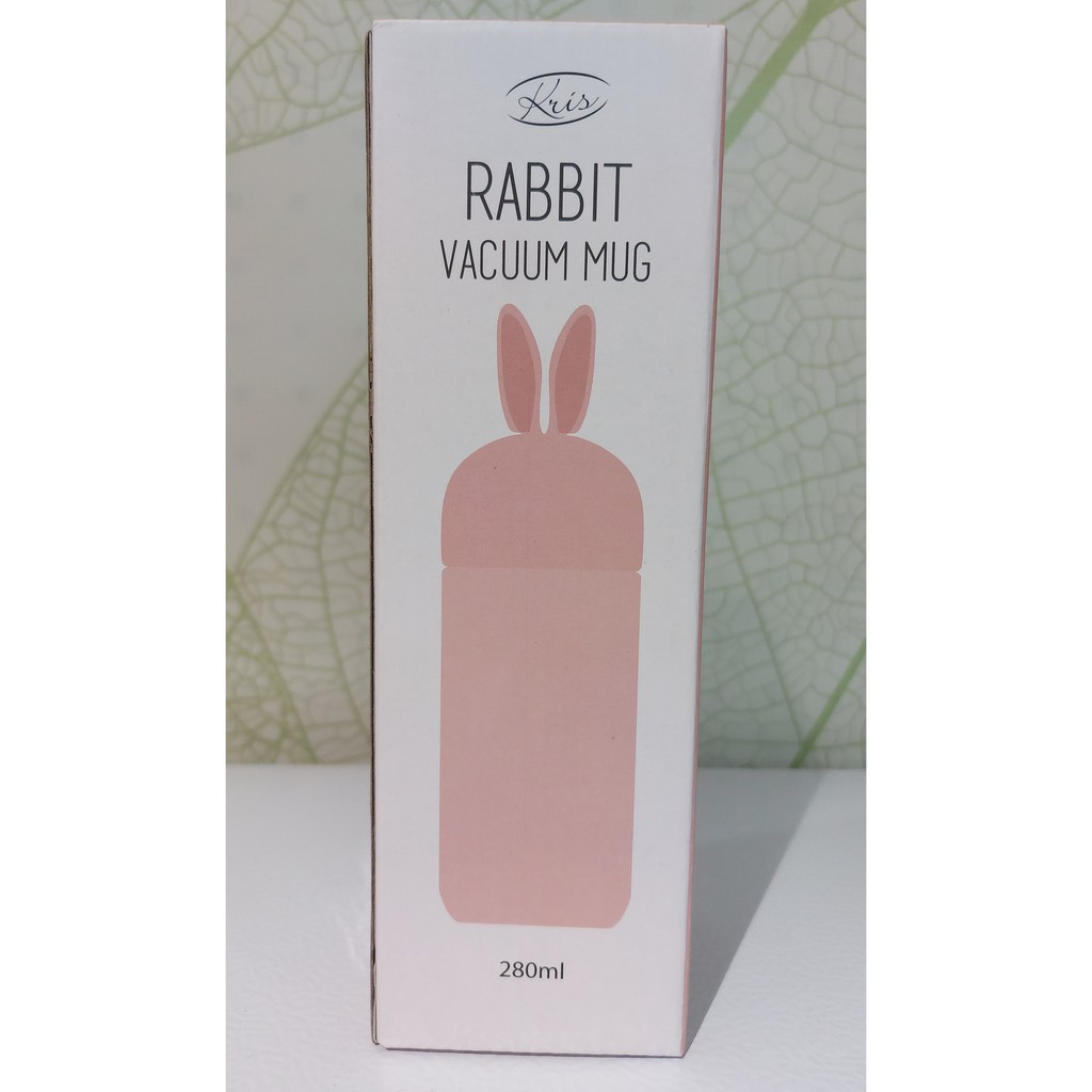 BOTTLE VACUUM RABBIT / BOTOL MINUM 280 ML / VACUM FLASK WHITE