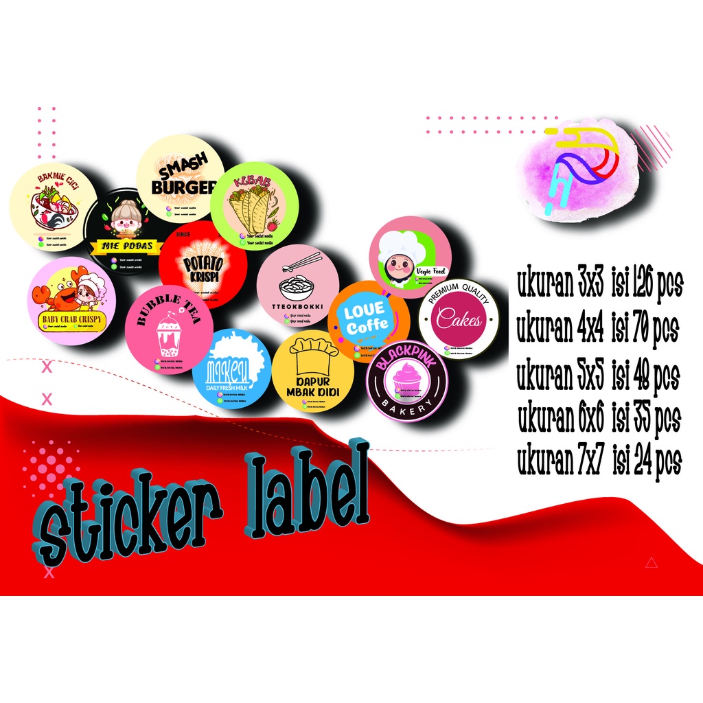 [FREE DESIGN] STIKER LABEL MAKANAN / STIKER LABEL MINUMAN
