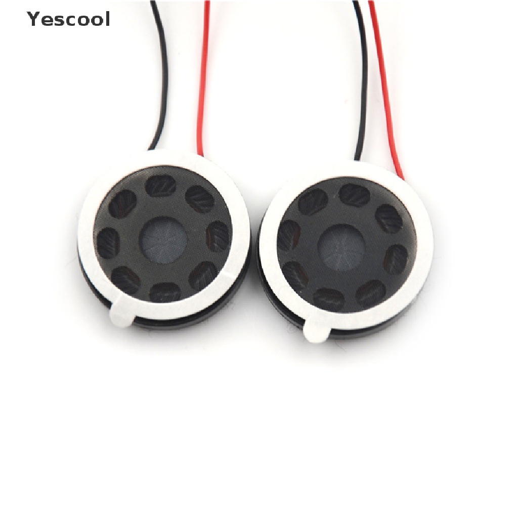 Yescool 5pcs Speaker Audio Stereo Bentuk Bulat Diameter 20mm 8Ohm 1W