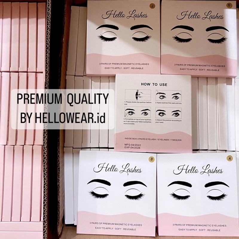 PREMIUM 3 Pasang MAGNETIC EYELASH 3 Pairs MAGNETIC EYELINER BULU MATA PALSU BULUMATA MAGNET