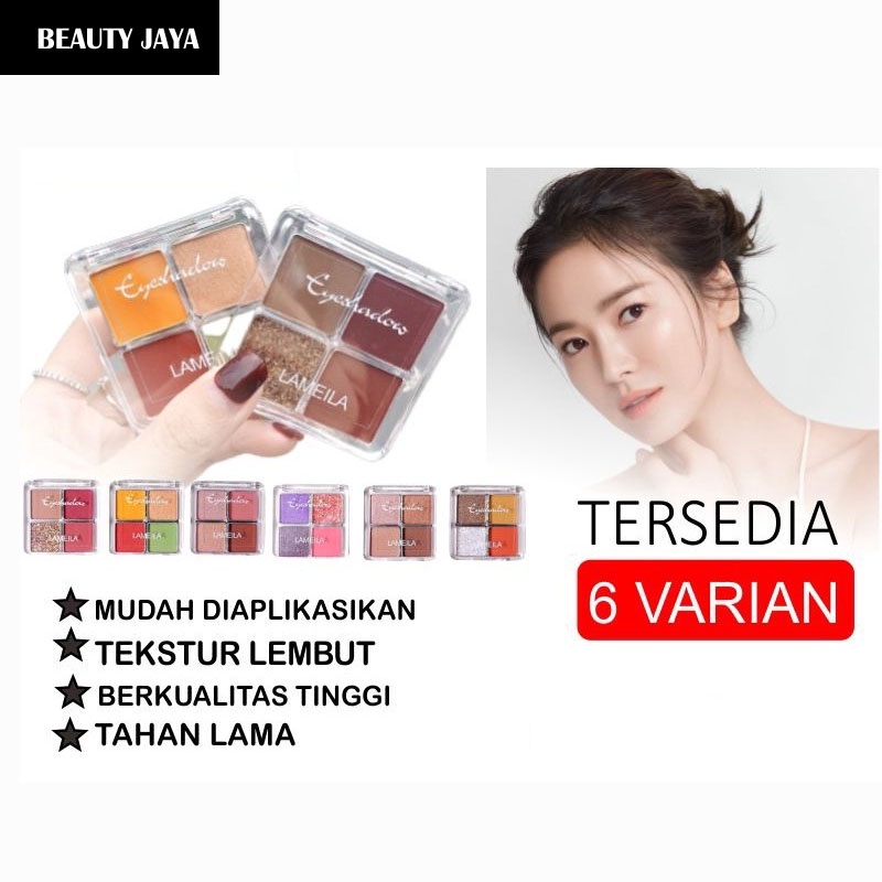 BEAUTY JAYA - [BISACOD] LAMEILA 4 Color Avocado Eyeshadow Disk Matte Shimmer Fruit Eyeshadow Palette 3049