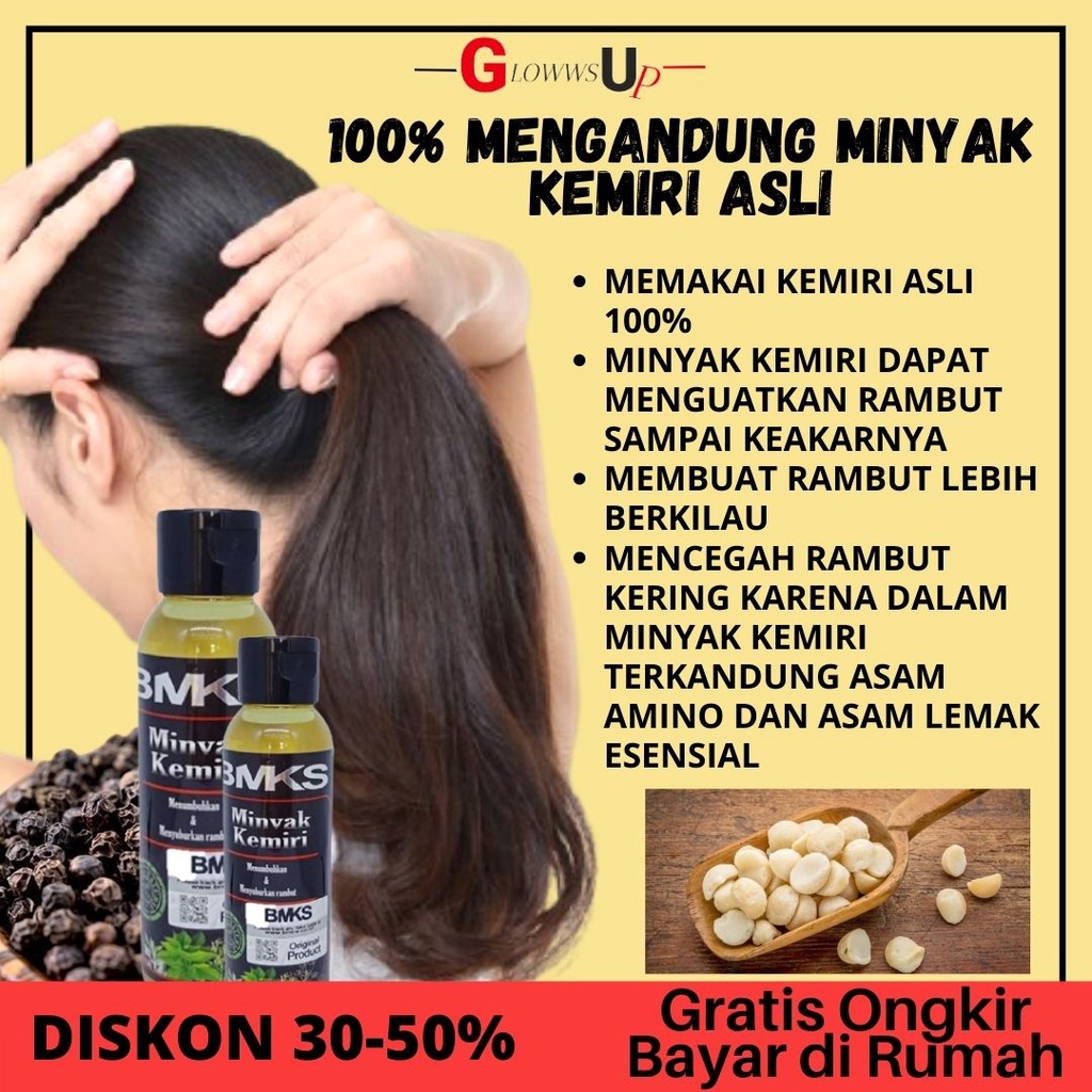 MINYAK KEMIRI BMKS - BMKS KEMIRI OIL PENUMBUH RAMBUT BOTAK TREATMENT RAMBUT