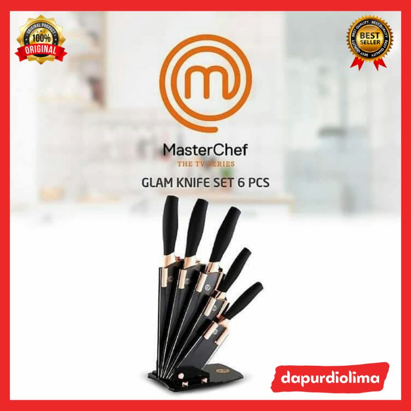 Pisau Dapur Master Chef Glam Knife Set 6 Pcs