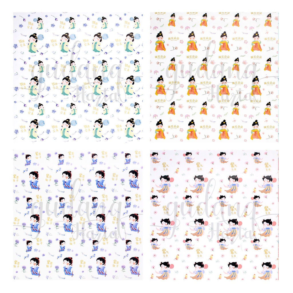 Kertas Kado Motif Chubby Imperial Lady Gift Warpping Paper GH 510103