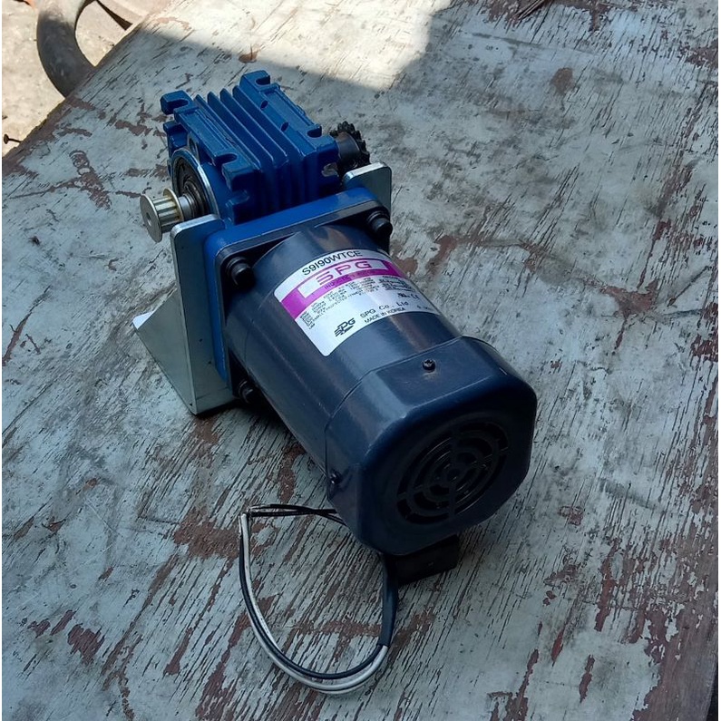 Ac Motor Gearbox S.P.G Model Worm Gear 220V Rati 1:50 27Rpm