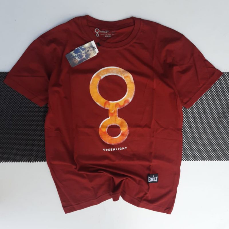 Kaos pria BM ORI greenlight warna merah