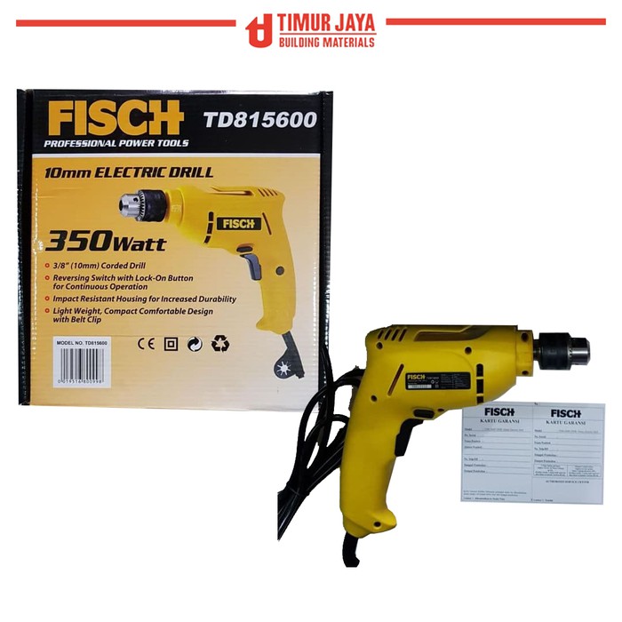 FISCH 350w Mesin Bor 10 mm 10mm besi kayu