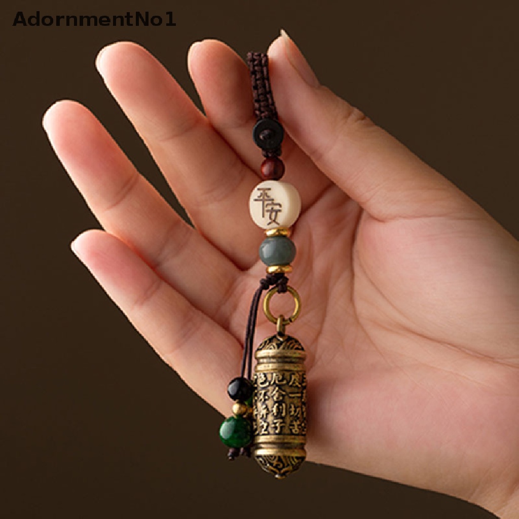 (AdornmentNo1) Gantungan Kunci Mobil / Tasbih Mantra Buddha Handmade DIY Bahan Kuningan