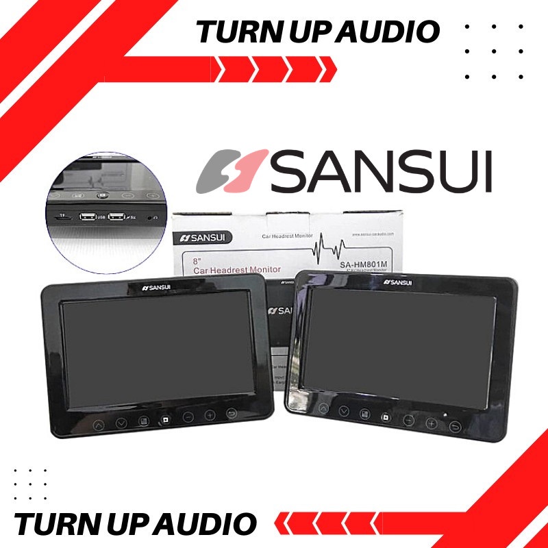 TV MOBIL TV SANDARAN KEPALA Monitor Clip On SANSUI SA - 801 8 inch ORI