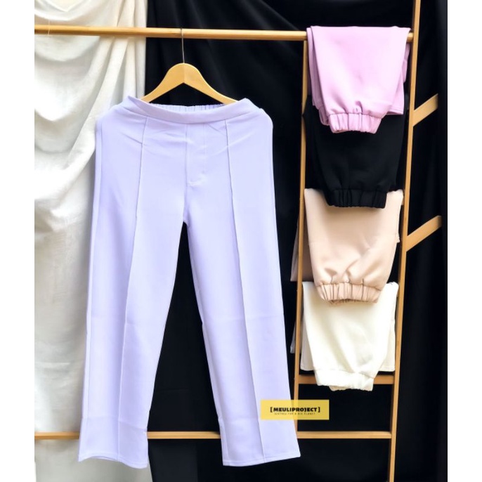 Celana Wanita Kekinian Kulot Scuba Helix Premium Pants meuliproject