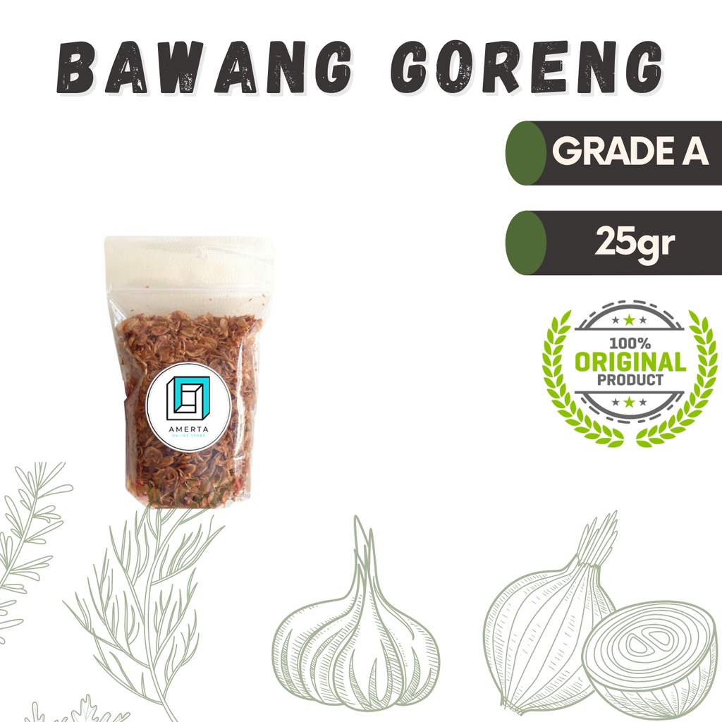 

Bawang Goreng Brebes Grade A 25 gram | Gurih dan Renyah