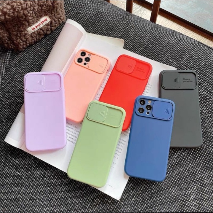 Samsung A12 M12 A32 4G A52 A72 5G 2021 Samsung A31 A51 A71 M31 2020 Slide Case Camera Push Pull Baby Softcase Rubber Matte Candy Silicone Sliding Casing