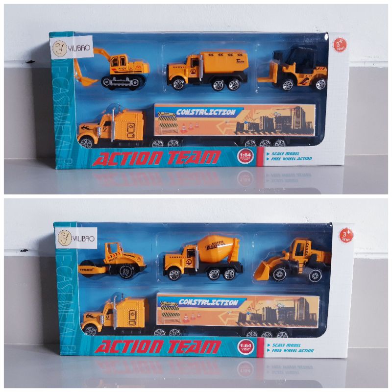 Diecast Set Mobil Truk Kontruksi Alloy - Mainan Miniatur Truck