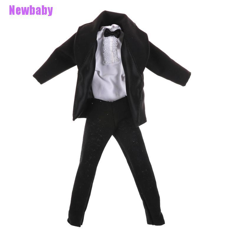 (Newbaby) 1 set Tuxedo Formal Aksen Pita Warna Hitam Untuk Pernikahan