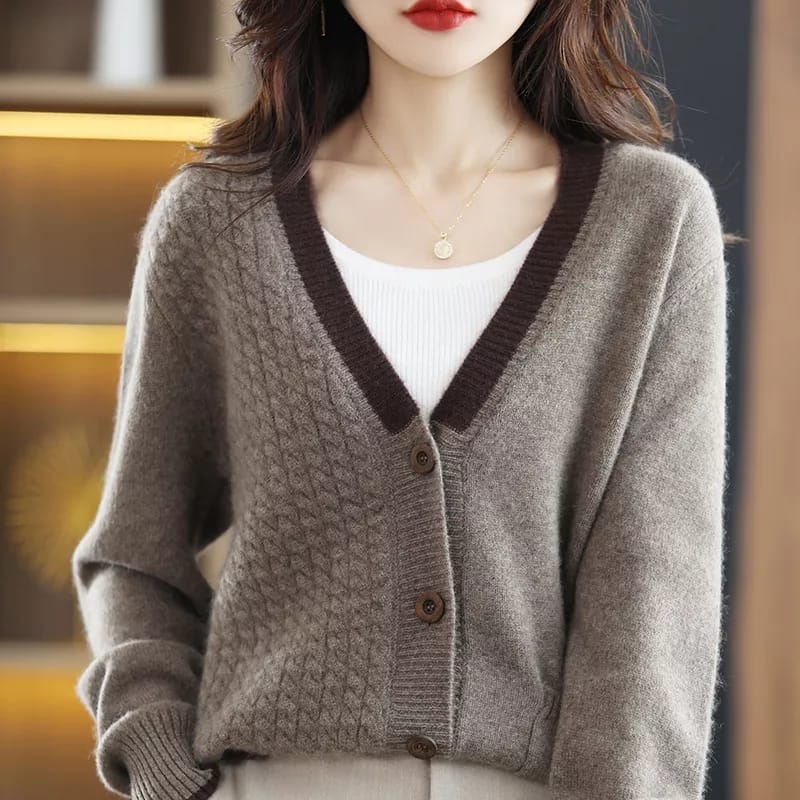 Weki Korean Cardigan Wanita Outer Rajut Import CDG 7321