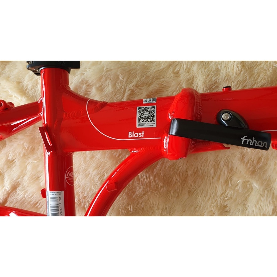 Frame Fork plus Handlepost Fnhon Blast V Brake 20 22 inch Warna Merah Alloy