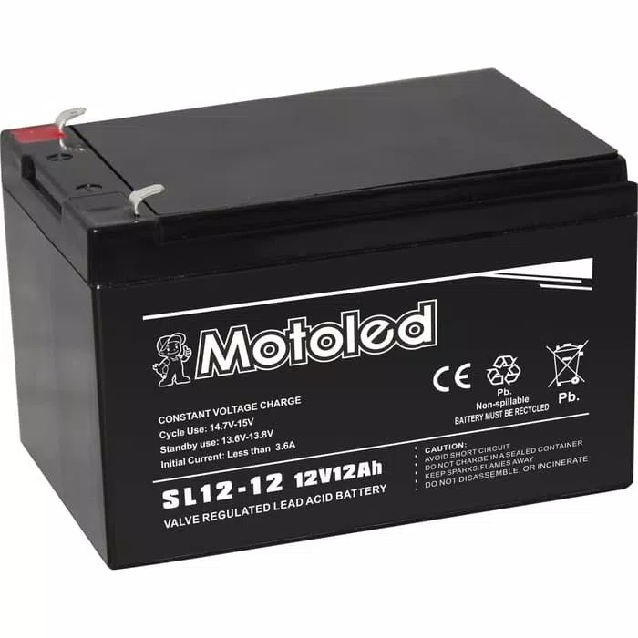 Baterai Motoled Aki Kering SL 12v 12Ah VRLA Baterai Aki Kering UPS
