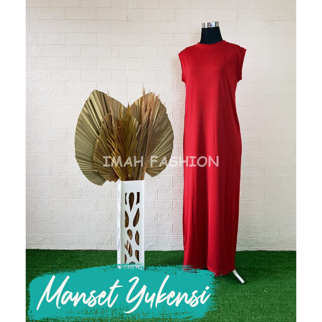 IMF BAJU MANSET DALAMAN GAMIS LENGAN BUNTUNG INNER GAMIS WANITA POLOS BAHAN SPANDEK LENGAN BUNTUNG BB 40 - 70