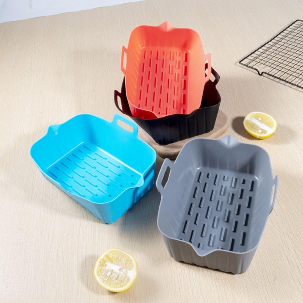 Populer Air Fryer Silicone Pot Grill Pot Tray Reusable AirFryer Aksesoris Baking Basket