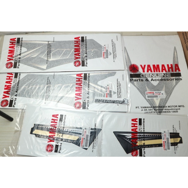 Jual Striping Sticker Hitam SET 2008 Peredam Original Yamaha RXKING RX
