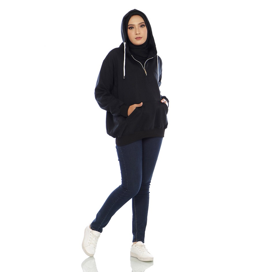 Sweater Polos Wanita Hoodie Jaket Oversize XL XXL - JCCollections