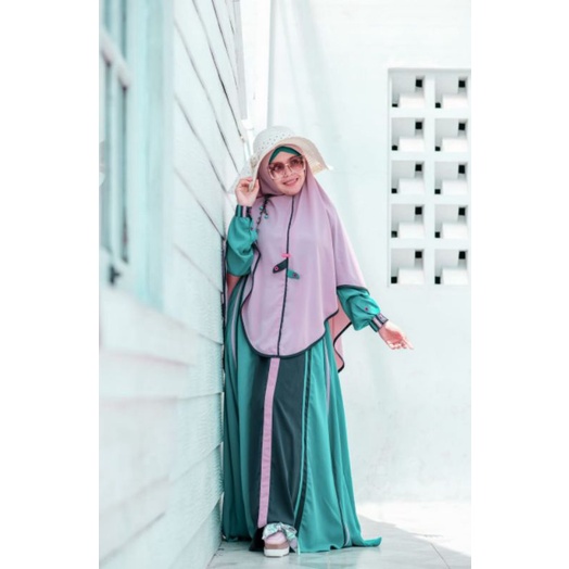 SET GAMIS AULIA SYARI TERBARU ORIGINAL HAFLANI PEACOCK GREEN 2021