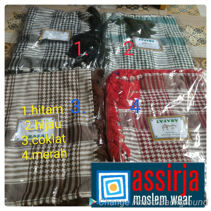 ⭐⭐⭐⭐⭐ sorban arafat tenun ikat - Hijau muda Diskon