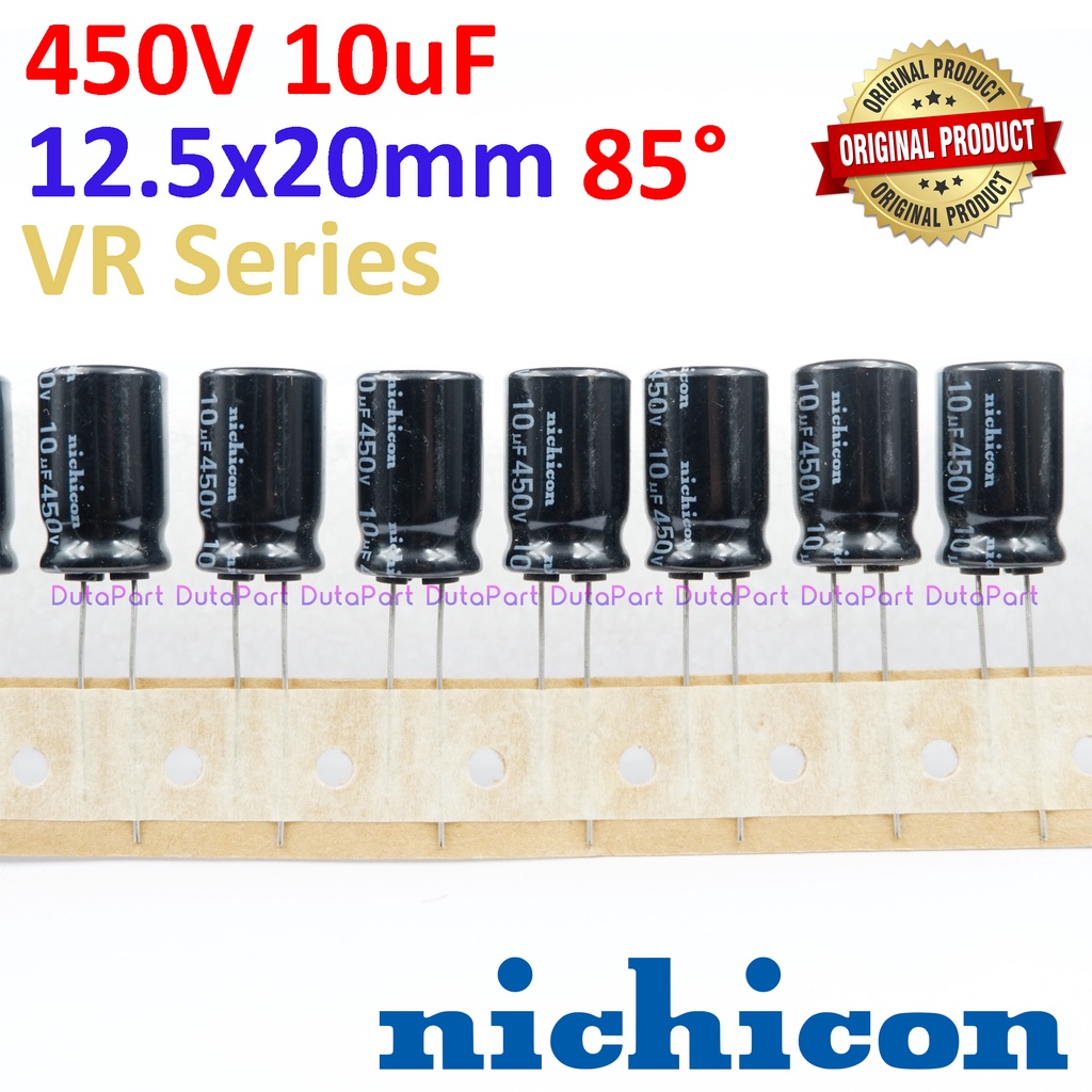 450V 10uF ORIGINAL NICHICON VR Series Kapasitor Capasitor Elko Elco