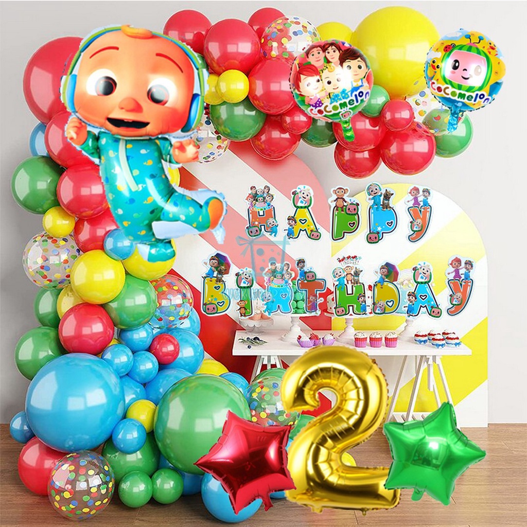 PAKET DEKORASI ULANG TAHUN ANAK TEMA COCOMELON