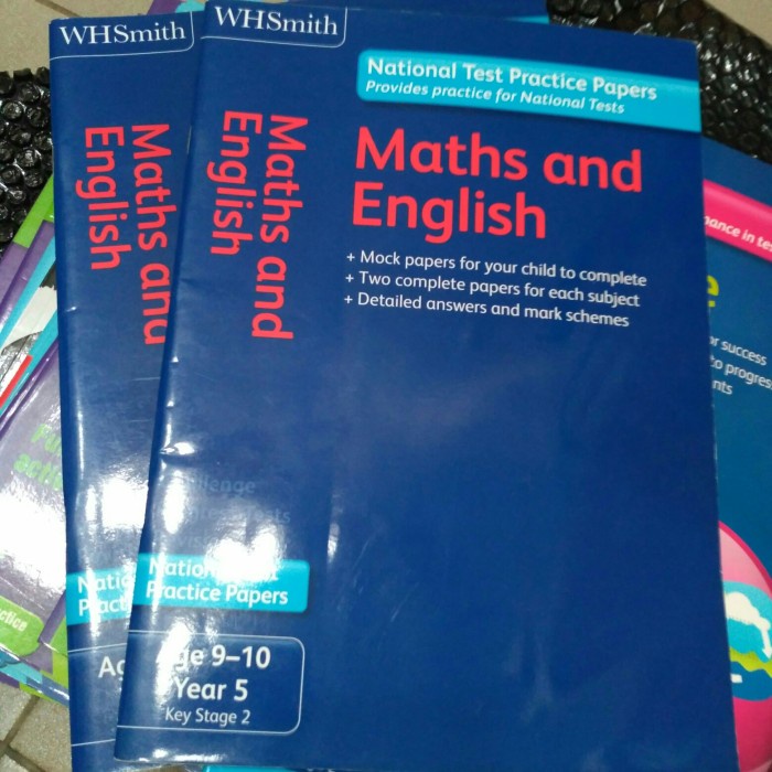 WH Smith National Tests: Key Stage 2 OPTIONAL PAPERS YR5 MATHS & ENG 9