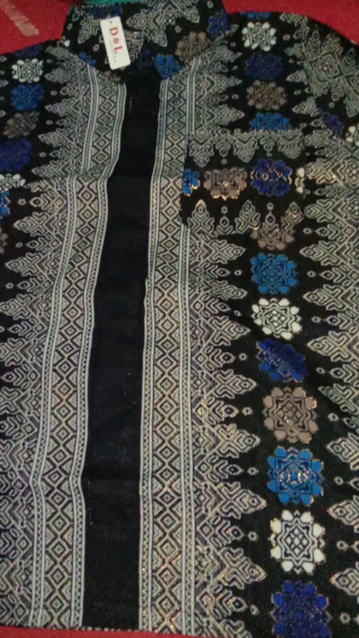 Dlshop Kemeja Batik Toraja Prada Foil Premium Model Klep Intip Tgn Pjg(real Pict)