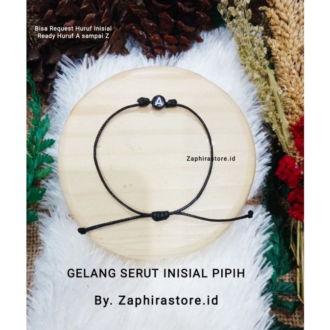 GELANG  INISIAL BULAT PIPIH MODEL SERUT