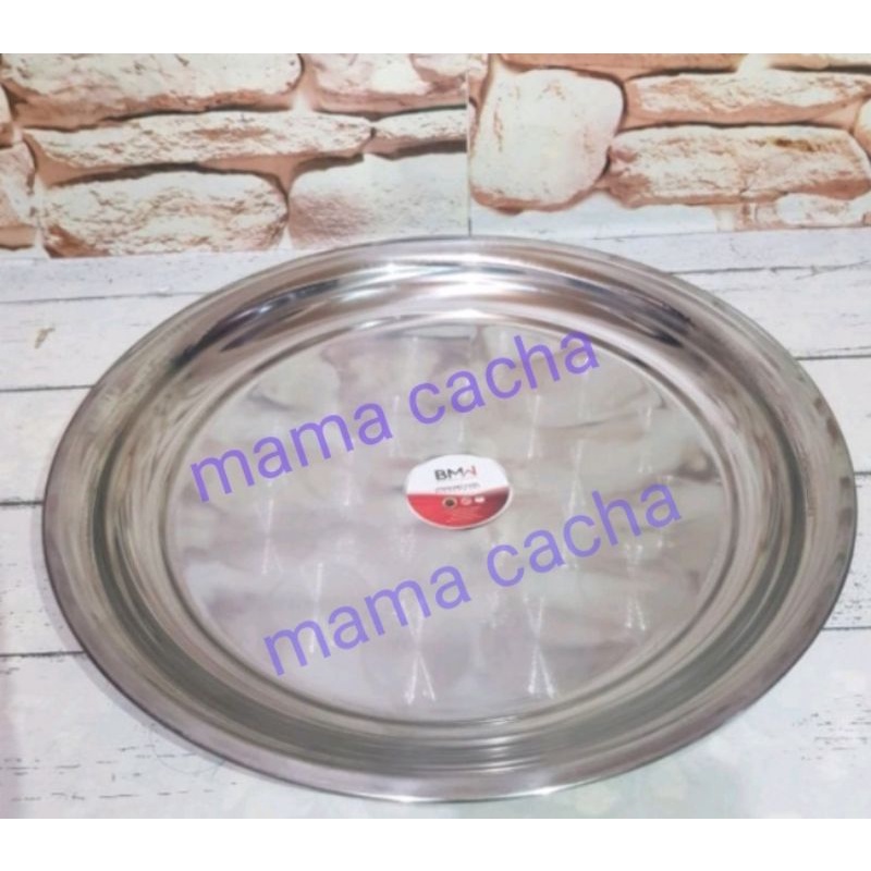 nampan bulat stainless steel 40 cm