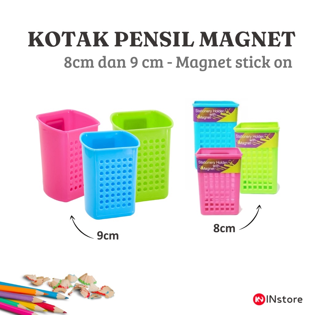 Tempat Pensil Magnet Stick Ukuran 8cm dan 9cm