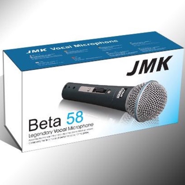 MIC JMK BETA 58 + SWITCH / SAKLAR ORIGINAL PRODUK MICKROPON BETA58 KABEL