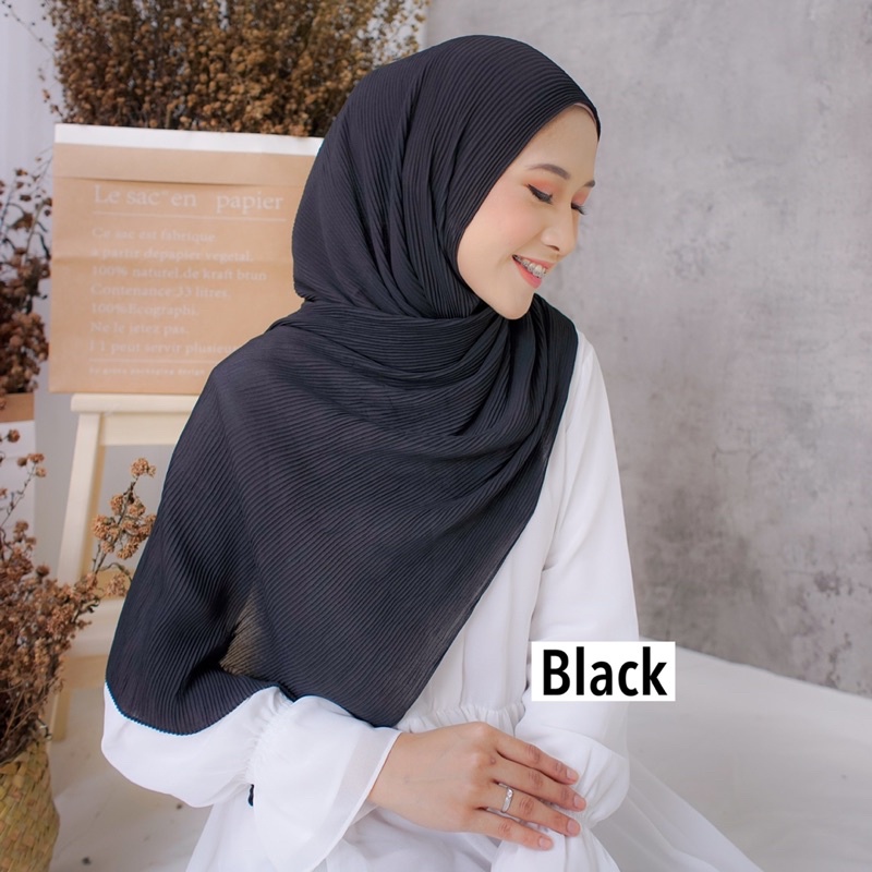 Pashmina Plisket Ceruty Babydoll/Pleated shawl