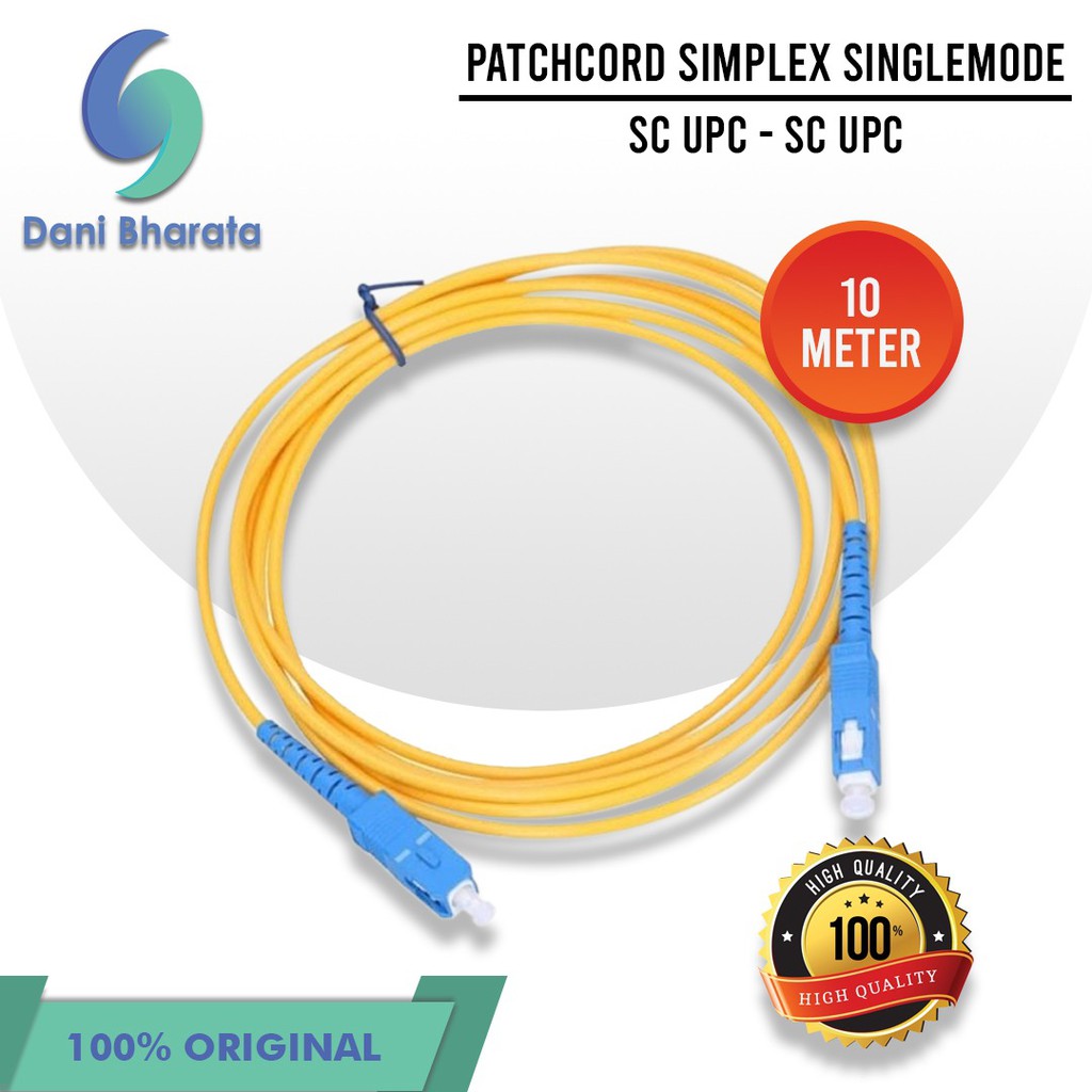 Kabel Patchcord SC-UPC to SC-UPC Simplex SM 10 Meter