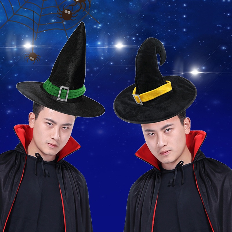 Zzz Topi Penyihir Bahan Velvet Untuk Pesta Halloween