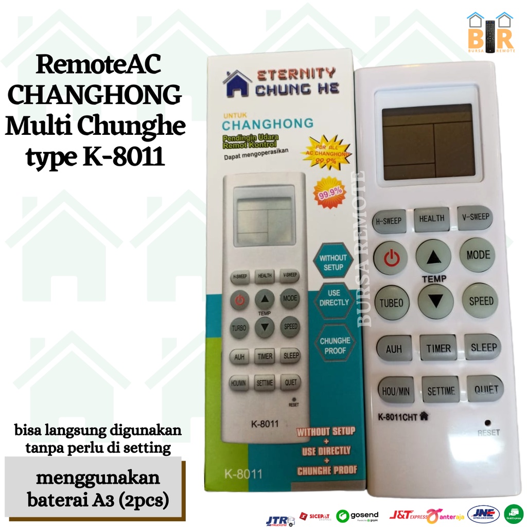 Remot / REMOTE AC CHANGHONG Multi Chunghe K-8011 multifungsi serbaguna