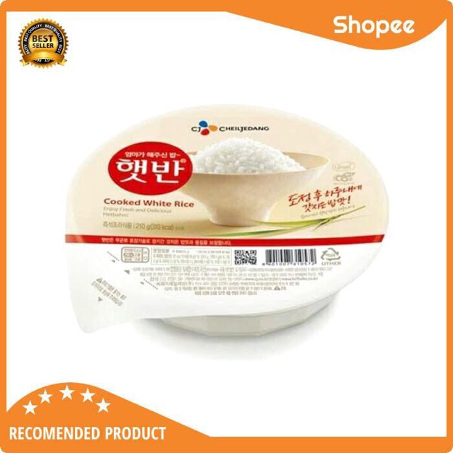 

Nasi Putih Instant Korea 210gr Cooked rice CJ Korea Nasi Instan Korean rice - Cj Hetban Cooked