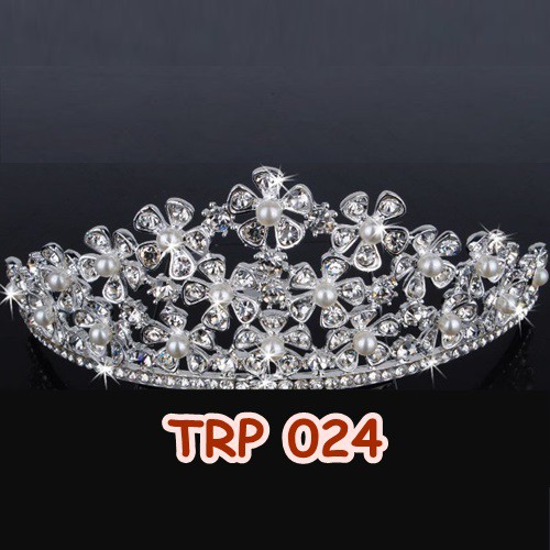 [SIAP KIRIM] WEDDING CROWN TIARA AKSESORIS RAMBUT PESTA HEADPIECE TRP024