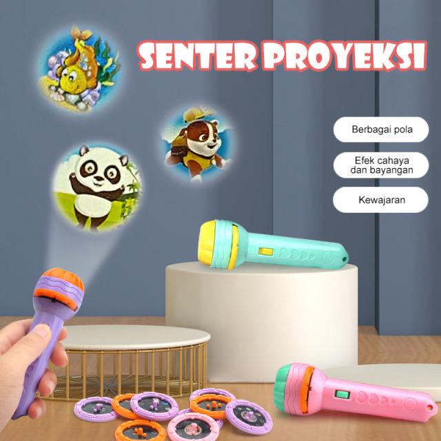 Mainan Anak Senter Proyektor / Fun Flashlight / Mainan Proyektor Gambar / Mainan Edukasi