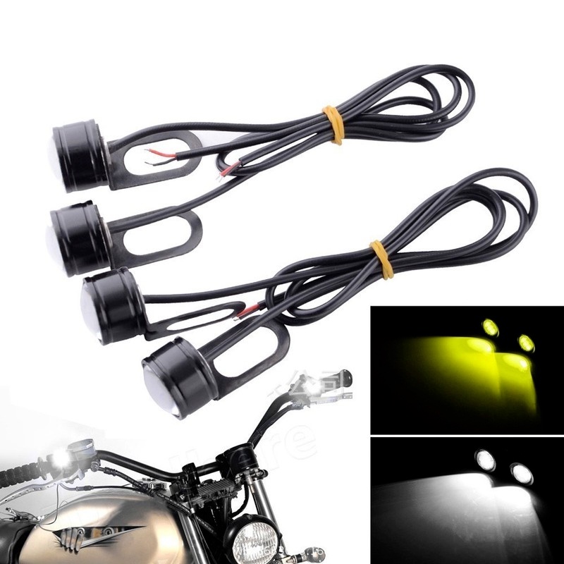 [2pcs Eagle Eye Lights For Motorcycle LED Signal Lamp][12V Warning Brake Strobe Flash Light Muticolour Hawkeye Spotlight]